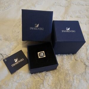 Swarovski Tactic Ring size 55/6.75 silver color